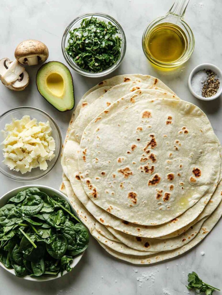 Vegan Spinach Quesadillas with Melty Dairy-Free Cheese 2 Vegan Spinach Quesadillas