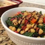 Chickpea Spinach Tango with Balsamic Bliss