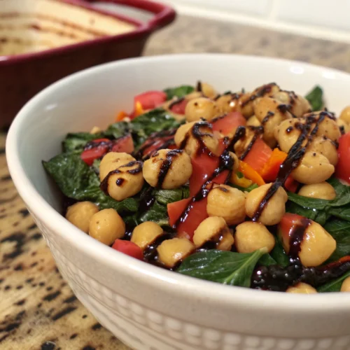 Chickpea Spinach Tango with Balsamic Bliss 3 Chickpea Spinach Tango with Balsamic Bliss