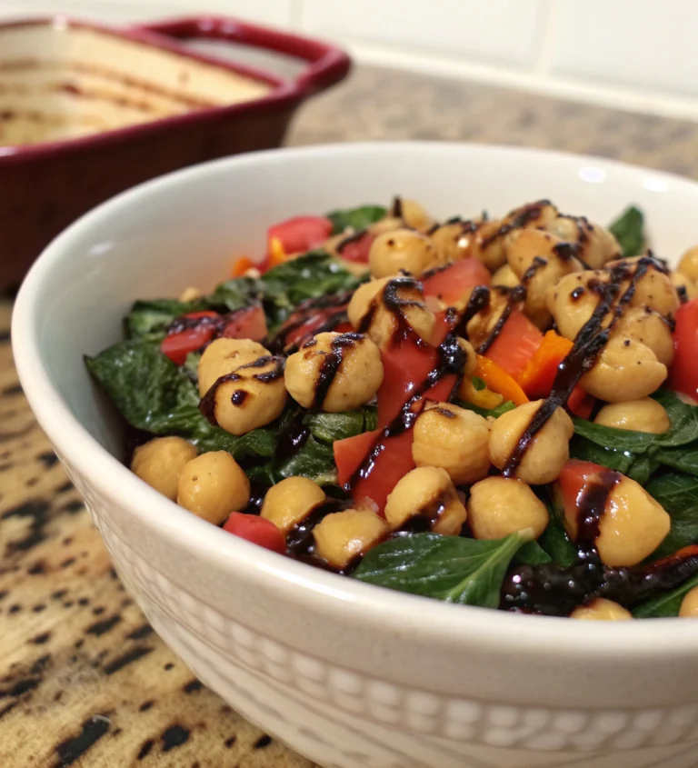Chickpea Spinach Tango with Balsamic Bliss