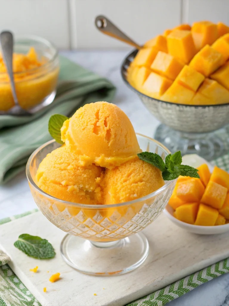 Mango Sorbet Vegan recipe