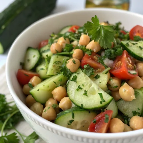 Refreshing Cucumber Chickpea Salad 3 cucumber chickpea salad