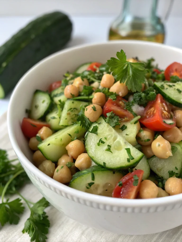 cucumber chickpea salad