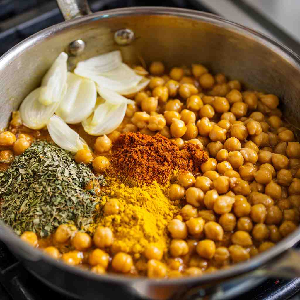 High Protein Vegan Chickpea Curry 3 High Protein Vegan Chickpea Curry 1